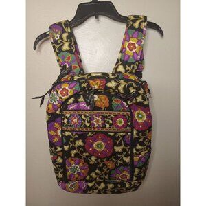 Vera Bradley Floral Laptop Backpack School Work Travel Bright Abstract